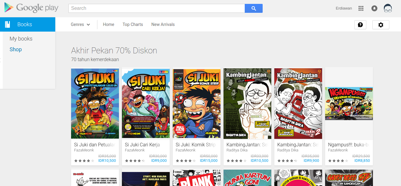 Google Play Books Diskon 70%