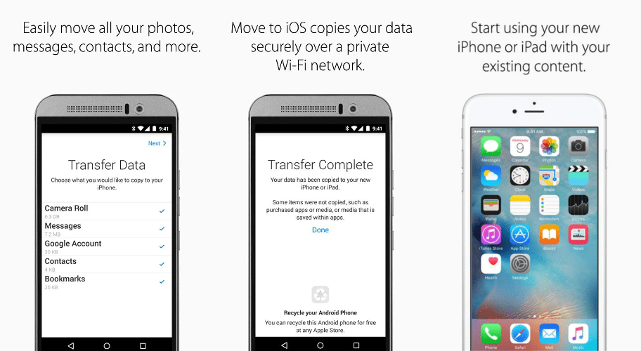 move to ios android apps