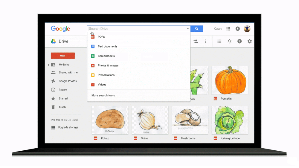 Google Drive New Search