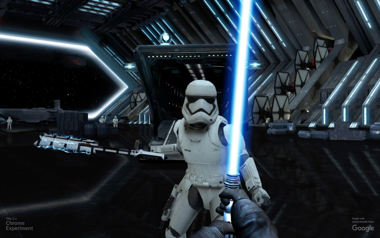 Lightsaber Escape Chrome Experiment