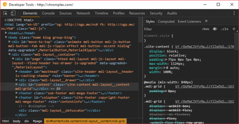 Chrome DevTools Dark Mode