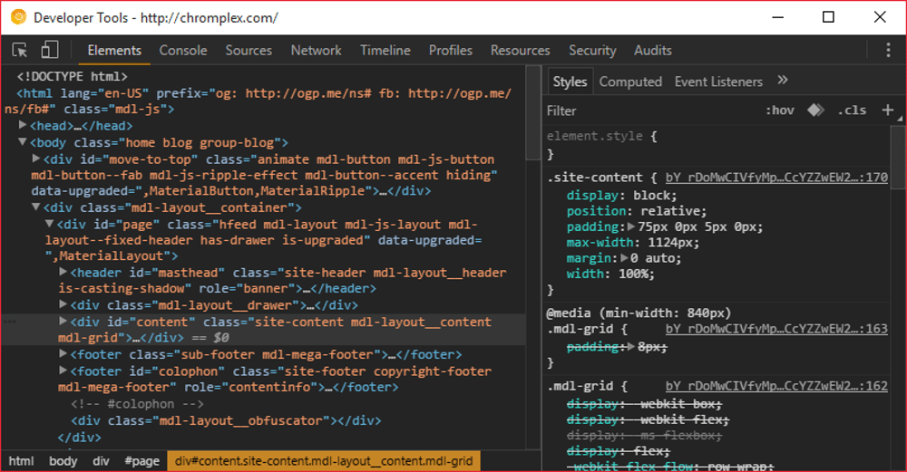 Chrome DevTools Dark Mode