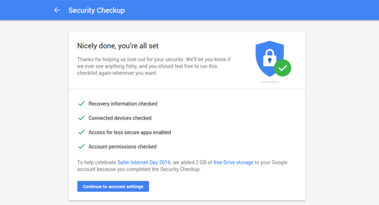 Google Security Checkup