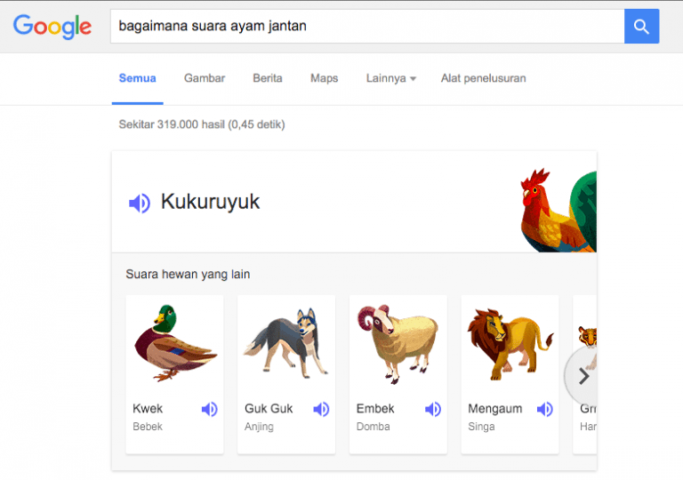 Bahasa Satwa Google