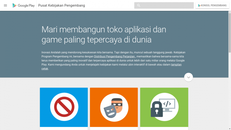 Redesign Developer Policy Center