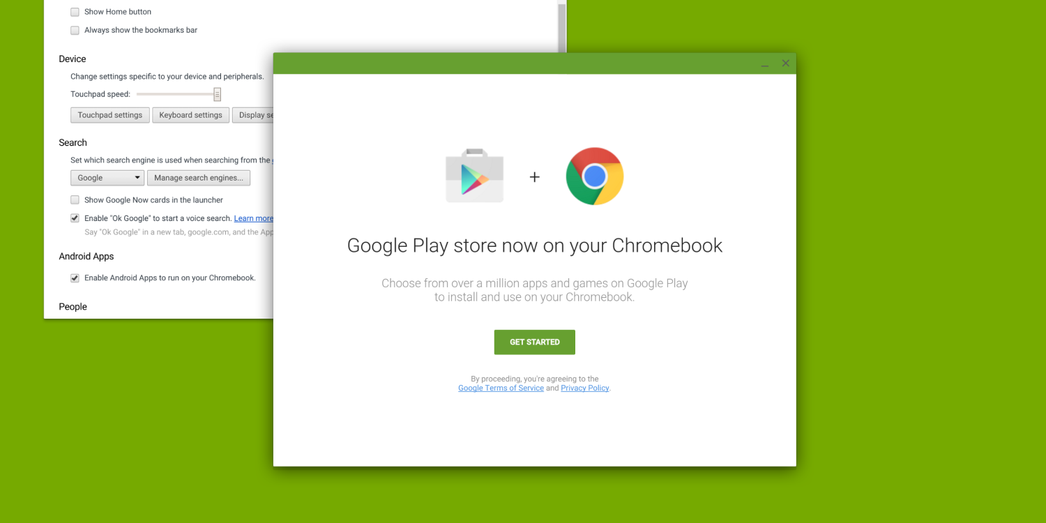 Google Play Store in chrome os 1