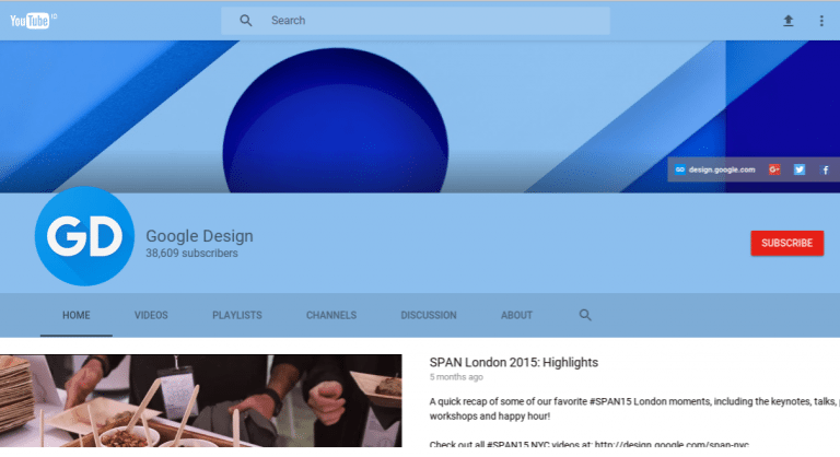 YouTube with Material Design