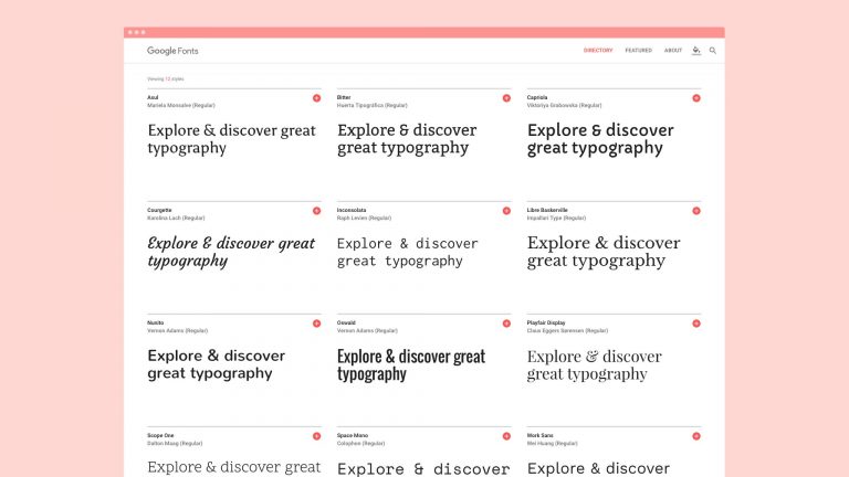 New Google Fonts Website