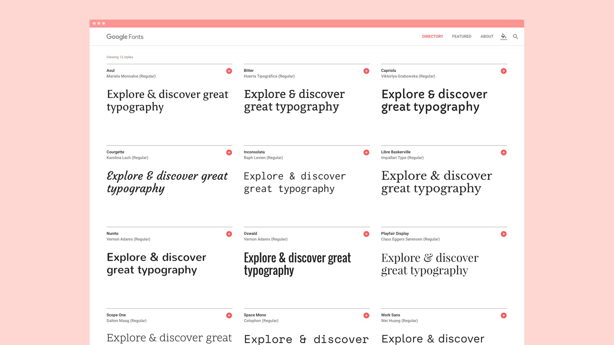 New Google Fonts Website