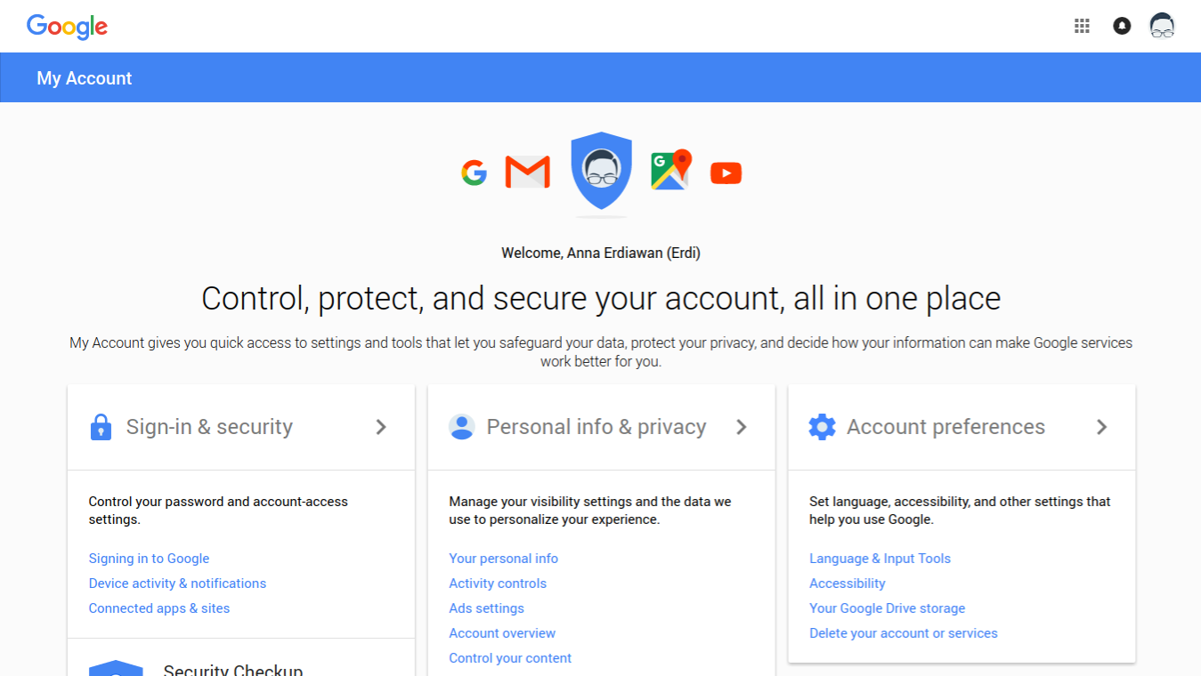 Google My Account