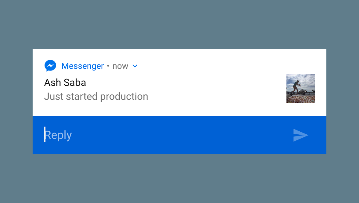 Facebook Messenger Direct Reply Android N
