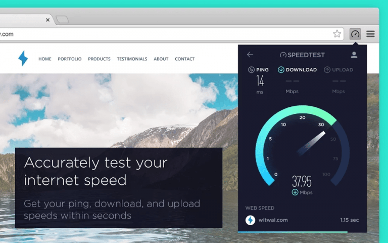 Ookla Speedtest Chrome Extension