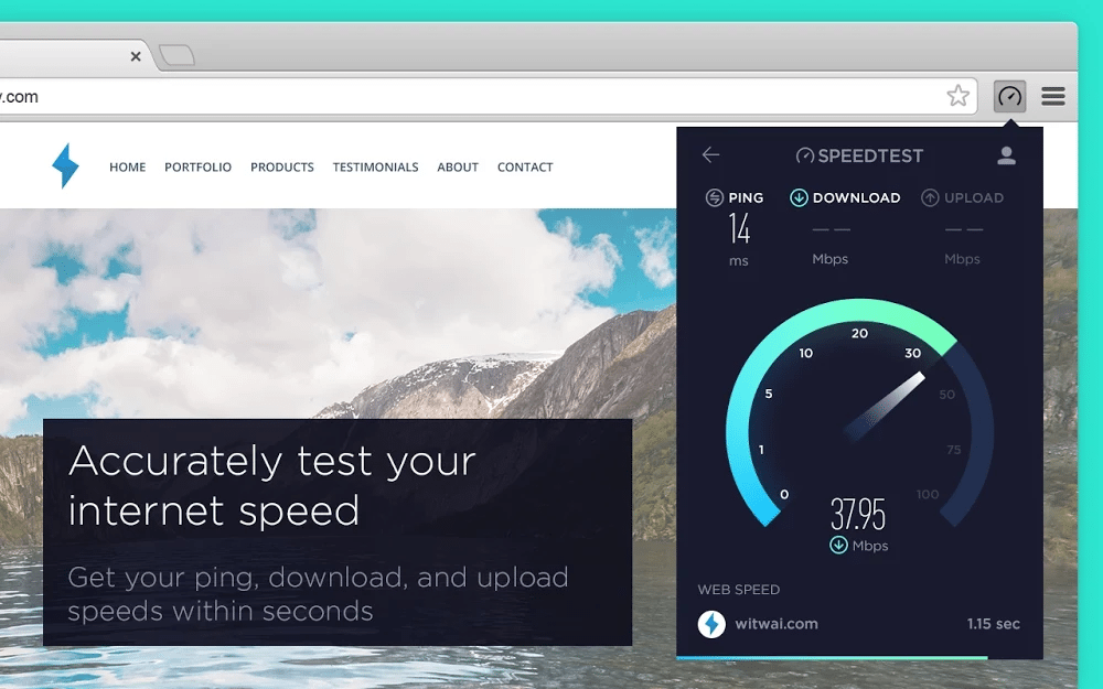 Ookla Speedtest Chrome Extension
