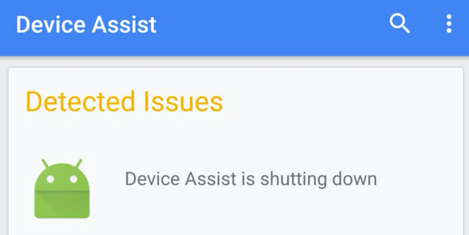 Device Assist App Shut Down