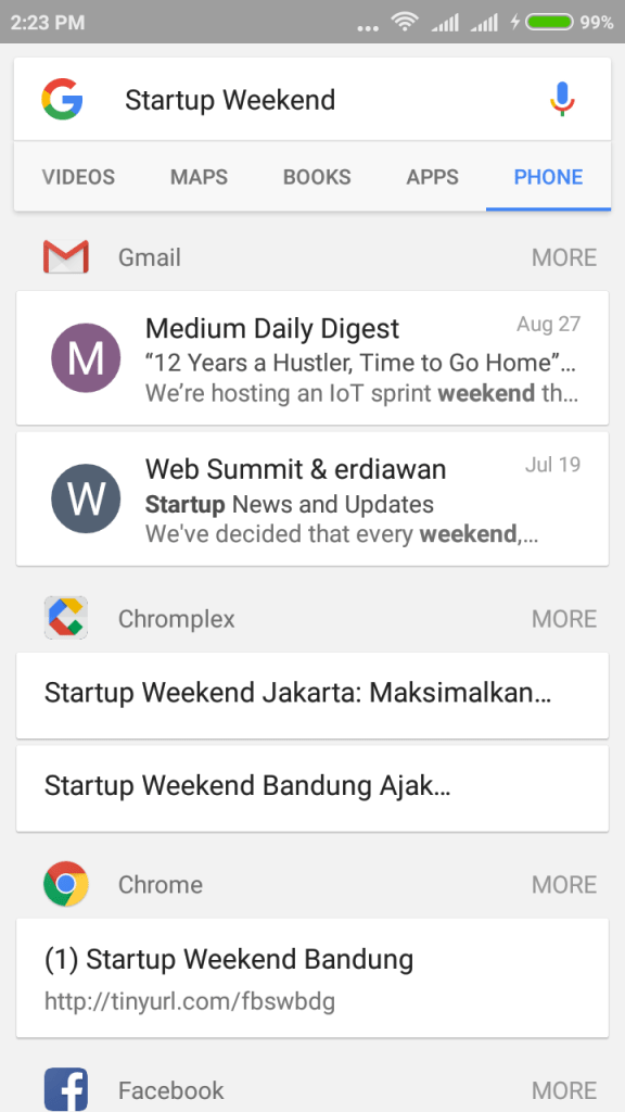 Penelusuran In Apps