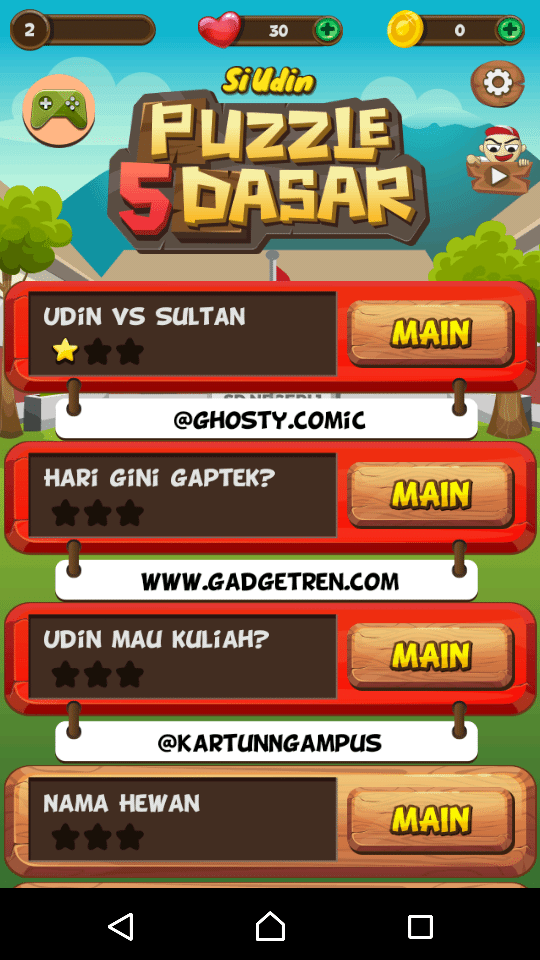 Si Udin Puzzle 5 Dasar