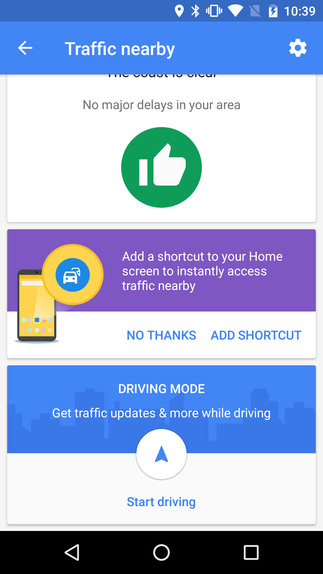 Google Maps Traffic Nearby