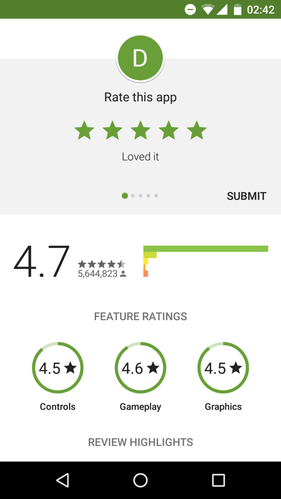 Feature Rating 1