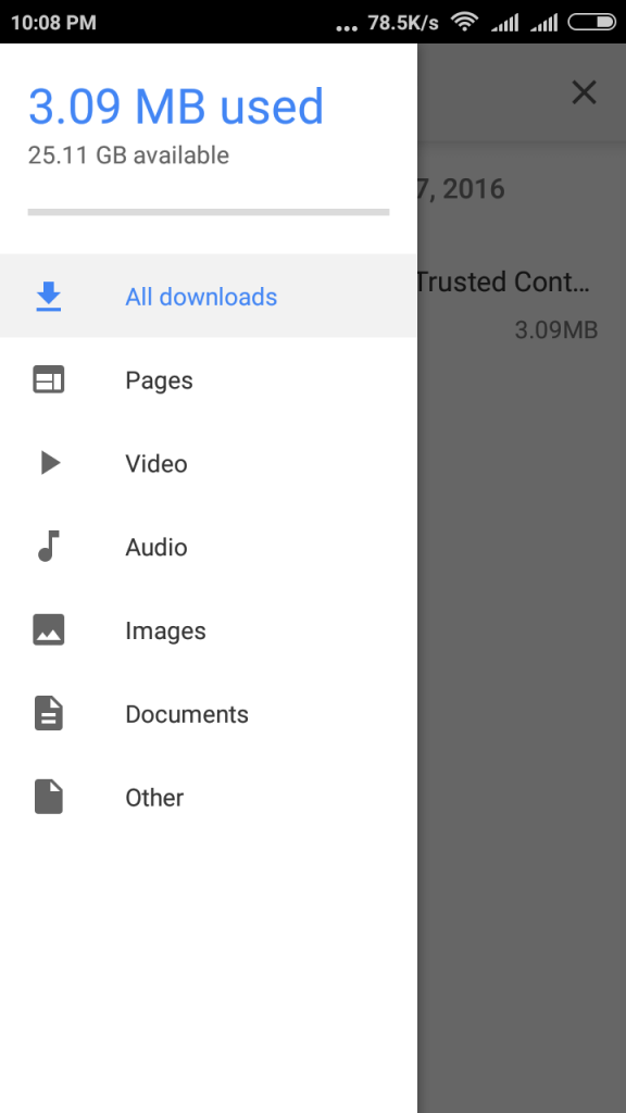 Chrome 55 Android