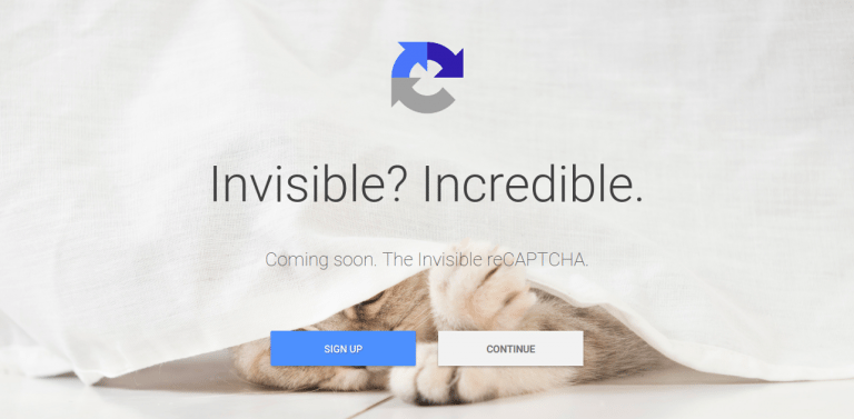 reCAPTCHA homepage