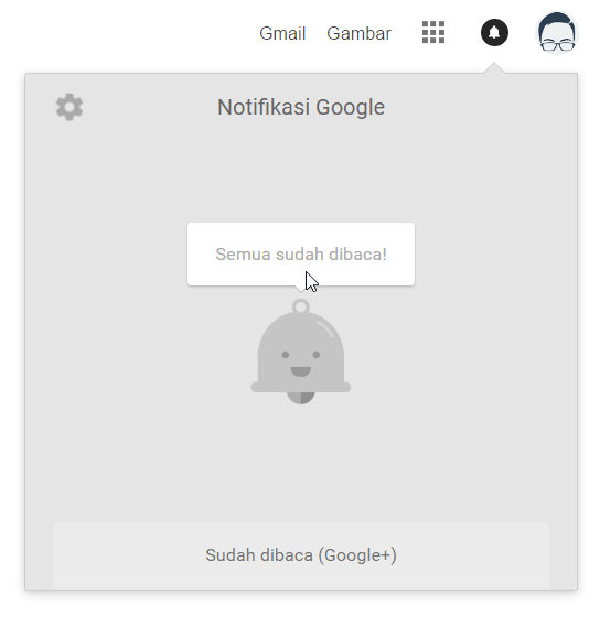 Google Notification semua sudah dibaca old