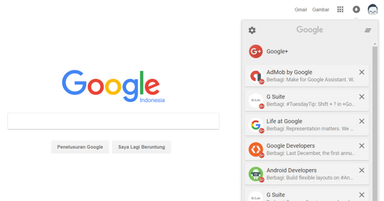 Google Notifications with Material Design