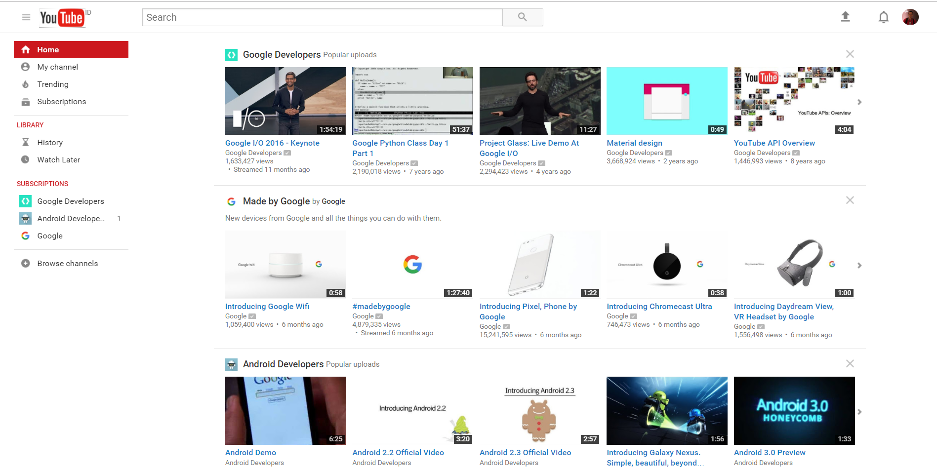 YouTube Tampilan Lama