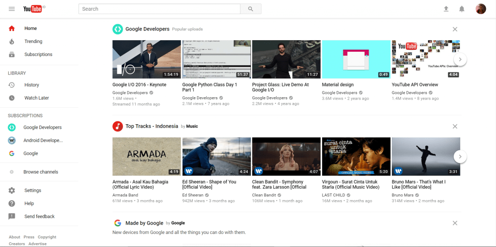 YouTube Tampilan Baru