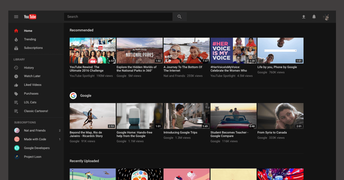 YouTube Material Design