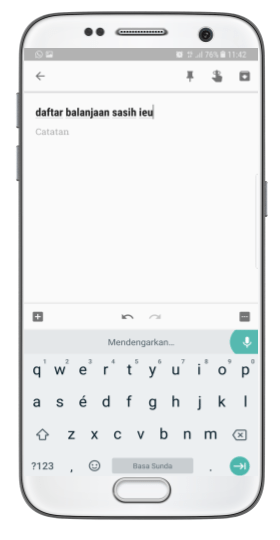 Voice Input di Gboard dalam Bahasa Sunda