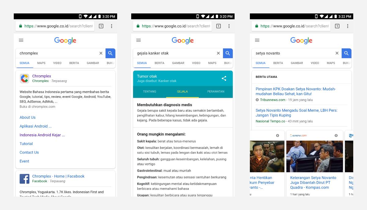 Google Search on Mobile