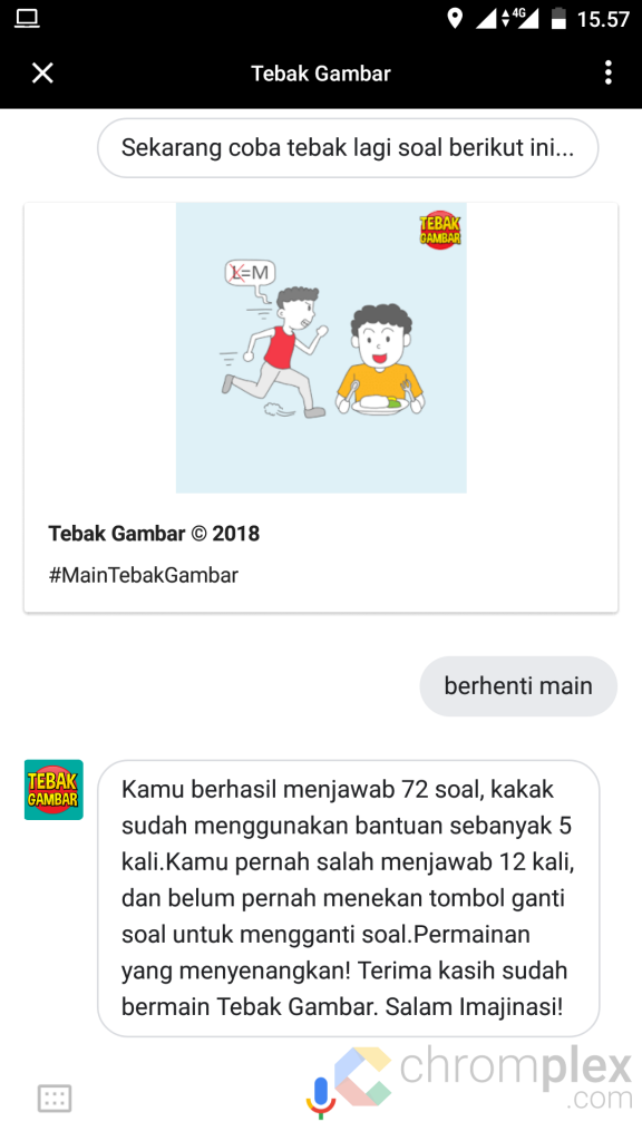Tebak Gambar di Google Assistant - Berhenti Main
