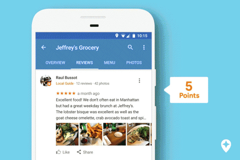 Local Guides Review Get 10 Points